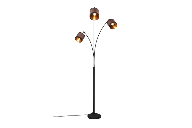 Davos Golvlampa 3L E14 mattsvart/ greige - Matt svart/Greige - Products - Belysning - Lampor & belysning inomhus - Golvlampa
