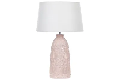 Azzurvi Bordslampa 56 cm E27, Rosa/Vit