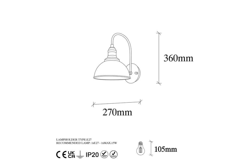 Vägglampa Masatsune Vintage - Vintage - Products - Belysning - Lampor & belysning inomhus - Sovrumslampa - Sänglampa - Sänglampa vägg