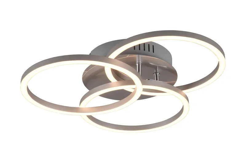 Circle LED Plafond borstad stål, Stål