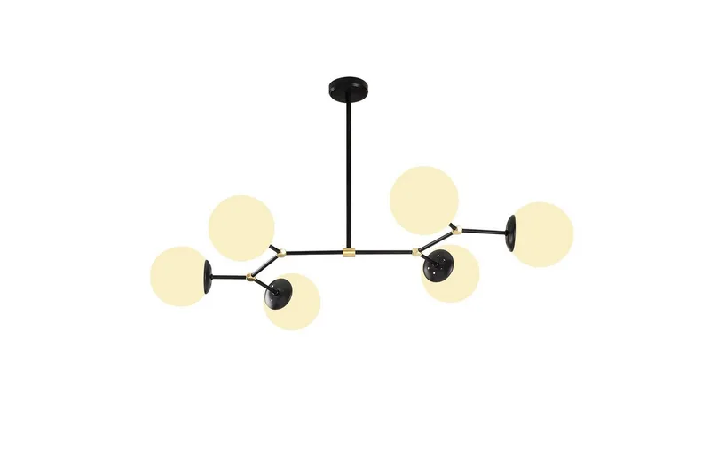 Taklampa Sudatoor Fibran Svart / Vit, Svart / Vit