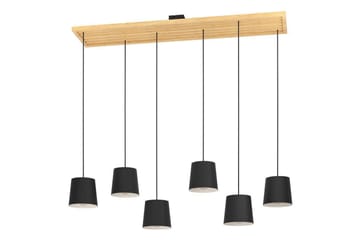 Takpendel Eglo Camarioca Svart/Trä med 5 Lampor - Products - Belysning - Lampor & belysning inomhus - Taklampa & takbelysning - Pendellampa & hänglampa