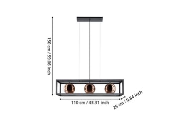 Takpendel Eglo Cordoba Svart/Koppar Ram med 3 Lampor - Products - Belysning - Lampor & belysning inomhus - Taklampa & takbelysning - Pendellampa & hänglampa
