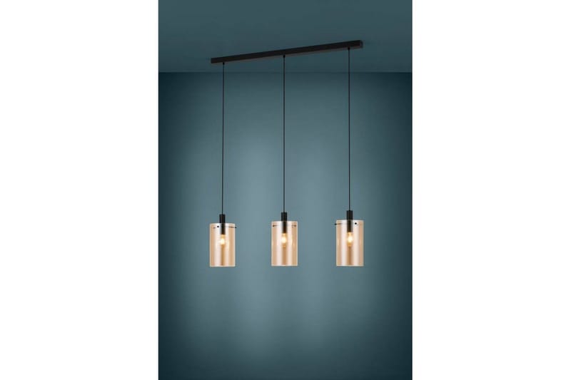 Takpendel Eglo Polverara Svart/Amber 3 Lampor - 3 Lampor - Products - Belysning - Lampor & belysning inomhus - Taklampa & takbelysning - Pendellampa & hänglampa