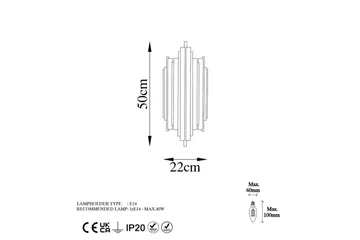 Vägglampa Raoji Krom - Krom - Products - Belysning - Lampor & belysning inomhus - Vägglampa - Väggplafond
