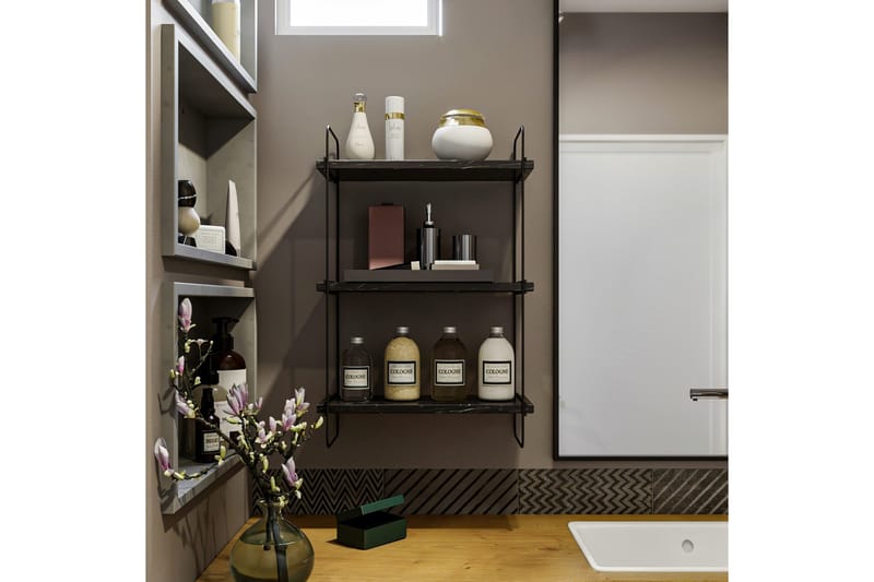 Övriga hyllor Pulalis Vägghylla 40 cm Svart,Marmor - Products - Förvaring - Hylla