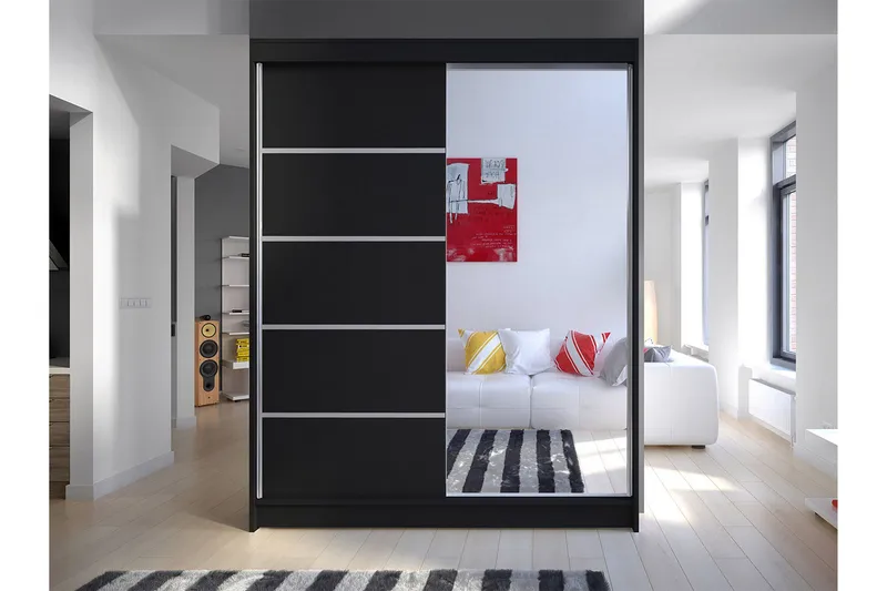 Camino Garderob 58x150 cm - Svart - Products - Förvaring - Garderober & garderobssystem