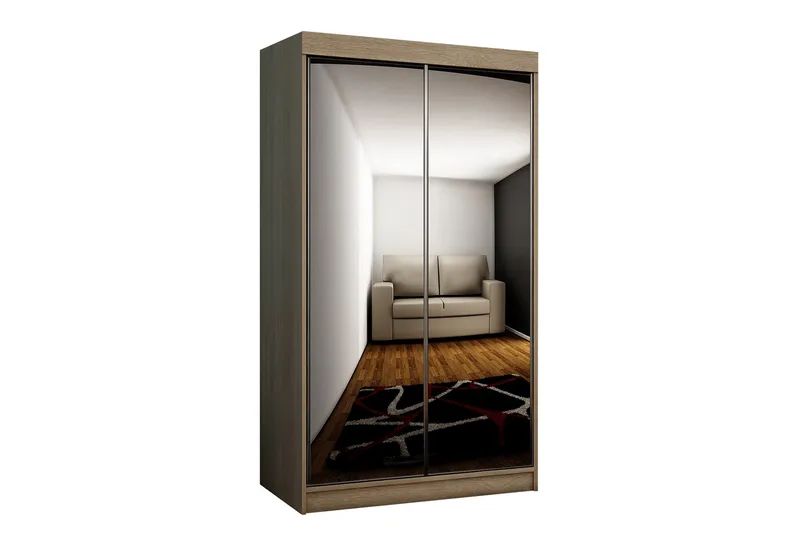 Dunkra Garderob m. Spegel 100x200 cm - Brun - Products - Förvaring - Garderober & garderobssystem