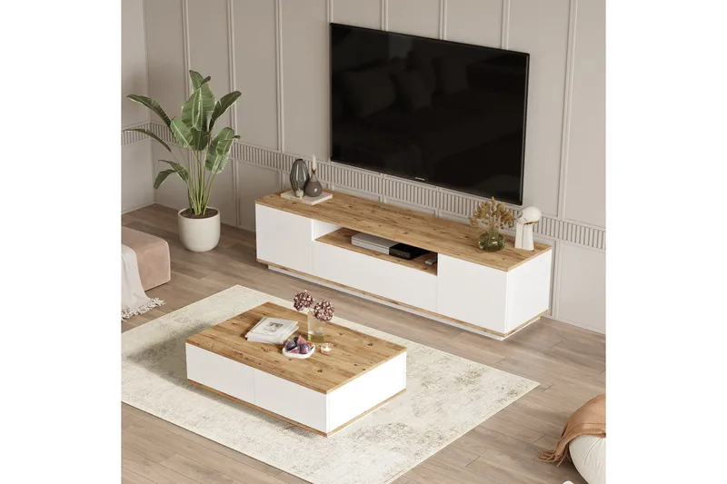 Anari Möbelset För Vardagsrum, Vit