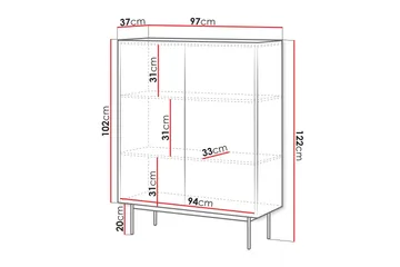 Akansh Byrå 97 cm - Beige - Products - Förvaring - Förvaringsmöbler - Byrå - Hallbyrå