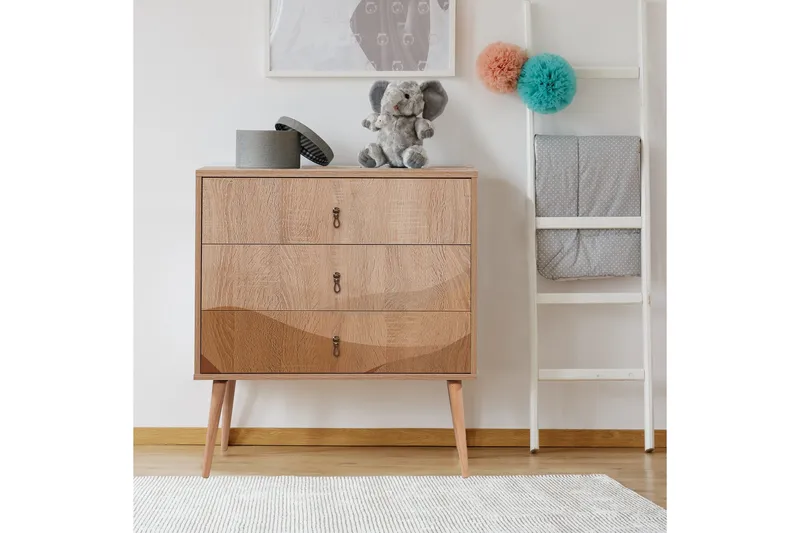 Bertoaria Byrå 80x89 cm Brun - Hanah Home - Products - Förvaring - Förvaringsmöbler - Byrå - Hallbyrå