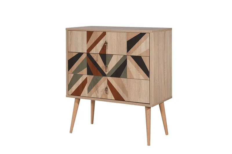 Bertoaria Byrå 80x89 cm Brun, Hanah Home