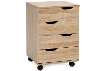 Rullkontejner Wohnling 4 lådor i foliebelagd spånskiva med hjul, modern - Products - Förvaring - Förvaringsmöbler - Byrå - Hurts