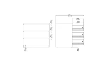 Salomns Byrå 77 cm - Vit - Products - Förvaring - Förvaringsmöbler - Byrå - Hallbyrå