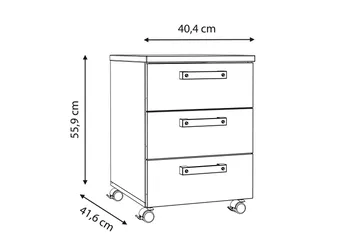 Torelles Hurts 60x41 cm - Brun/Grå - Products - Förvaring - Förvaringsmöbler - Byrå - Hurts