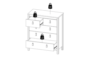 Vallvidera Byrå 82 cm - Beige - Products - Förvaring - Förvaringsmöbler - Byrå - Hallbyrå