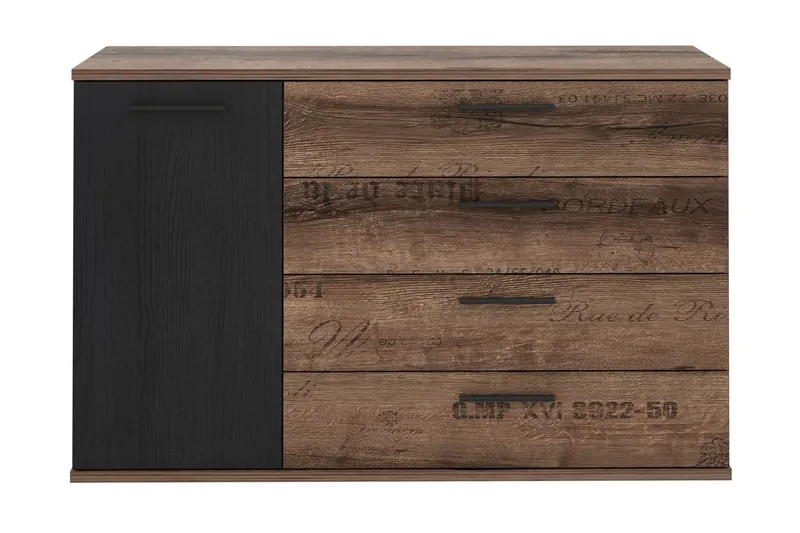 Cannop Byrå 125 cm - Brun/Svart - Products - Förvaring - Förvaringsmöbler - Byrå