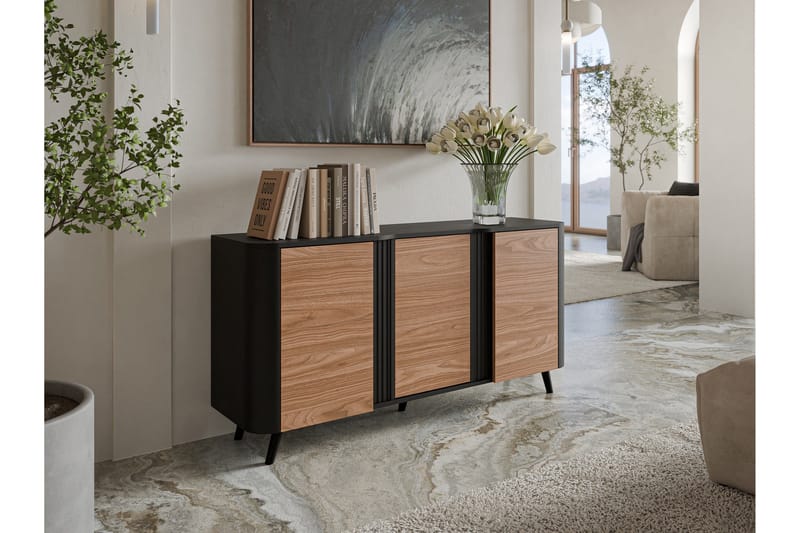 Clement Byrå 151 cm - Svart/Brun - Products - Förvaring - Förvaringsmöbler - Byrå