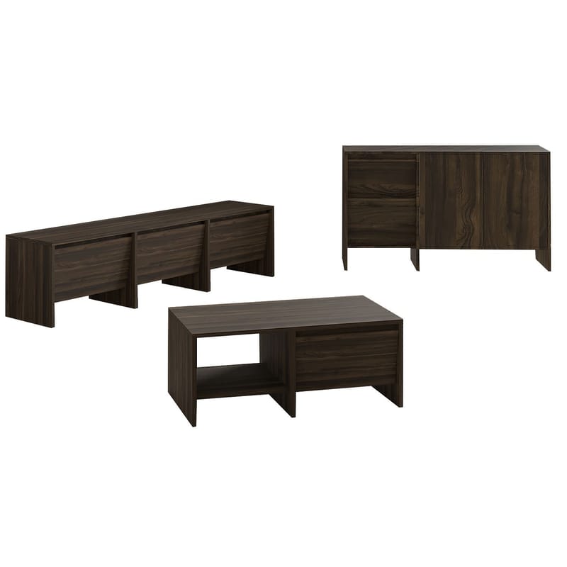 Crala Vardagsrumsmöbelset 160x40x35 cm - Valnöt - Products - Förvaring - Förvaringsmöbler - Möbelset för vardagsrum