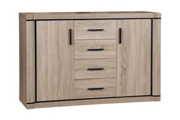 Dallas Skänk 137x43,5x91 cm LED-belysning - Beige/Grå - Products - Förvaring - Förvaringsmöbler - Sideboard & skänk