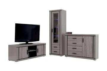 Dallas Vardagsrumsset - Ek - Products - Förvaring - Förvaringsmöbler - Möbelset för vardagsrum