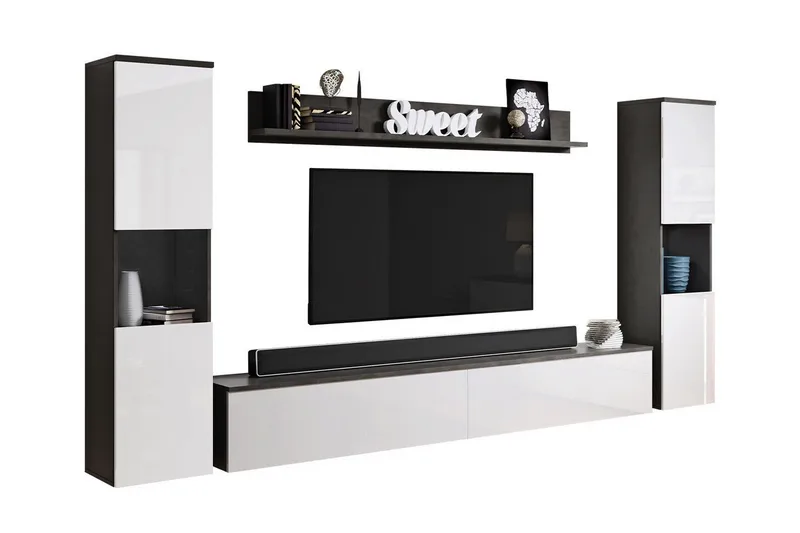 Galbally Möbelset För Vardagsrum, Vit