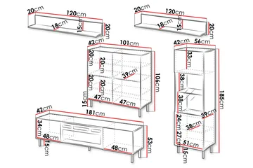 Lionel Möbelset För Vardagsrum - Kashmir - Products - Förvaring - Förvaringsmöbler - Möbelset för vardagsrum