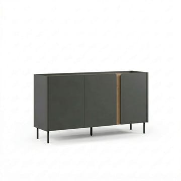 Lomar Konsol 150x82,9x40,5 cm - antracit naturlig ek svart - Products - Förvaring - Förvaringsmöbler - Sideboard & skänk