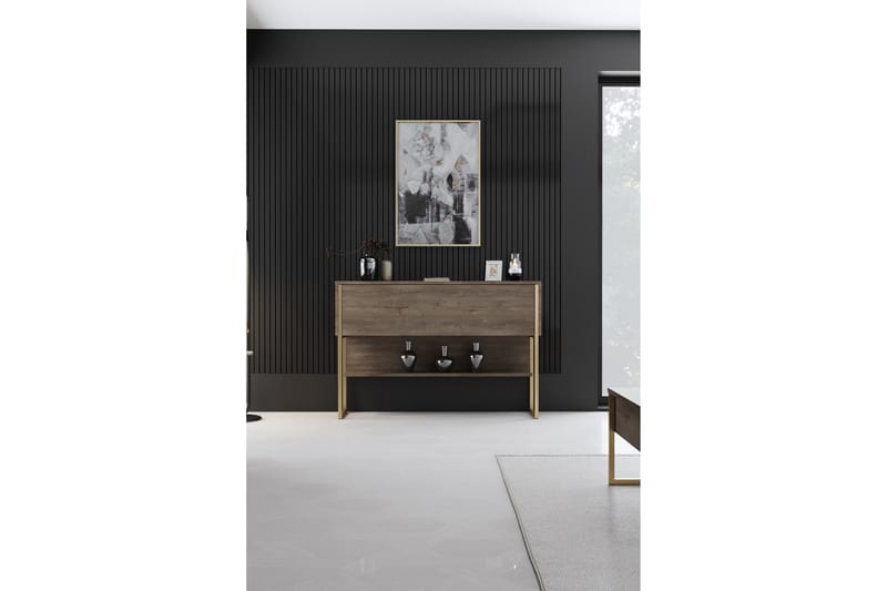 Luxe Byrå 120 cm - Guld/Valnöt - Products - Förvaring - Förvaringsmöbler - Byrå