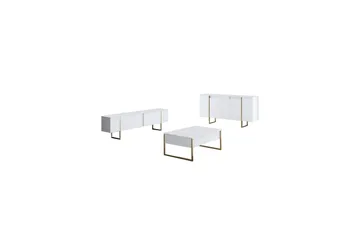 Luxe Konsollbord 160 cm - Vit/Guld - Products - Förvaring - Förvaringsmöbler - Sideboard & skänk