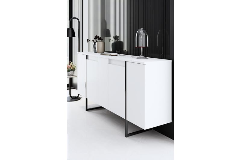 Luxe Konsollbord 160 cm - Vit/Svart - Products - Förvaring - Förvaringsmöbler - Sideboard & skänk