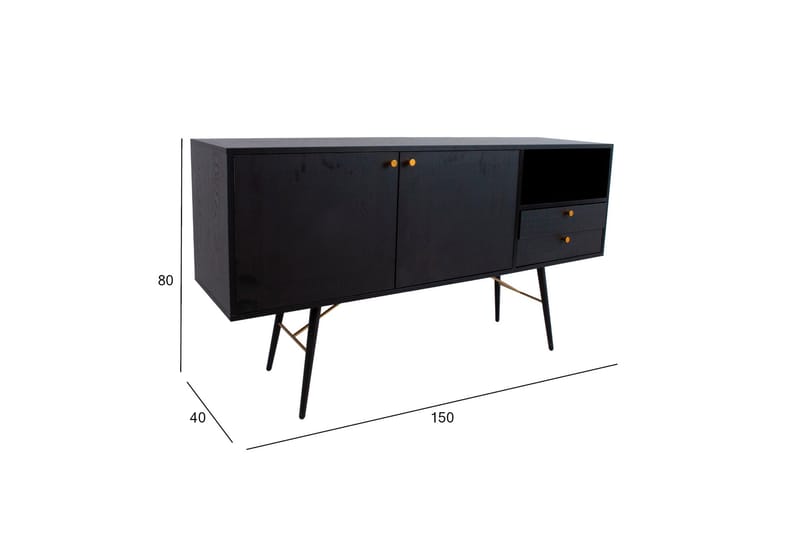 Luxemburg Byrö Svart/Koppar - Products - Förvaring - Förvaringsmöbler - Sideboard & skänk