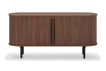 Noira Smalt Sideboard Ribbad Valnöt 150x45 cm - Valnöt / Brun - Products - Förvaring - Förvaringsmöbler - Sideboard & skänk