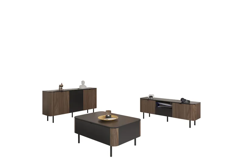 Pollena Möbelset För Vardagsrum - Brun - Products - Förvaring - Förvaringsmöbler - Möbelset för vardagsrum