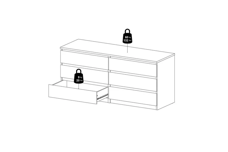 Salomns Byrå 70,1 cm - Vit - Products - Förvaring - Förvaringsmöbler - Byrå