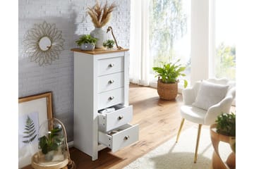 Seddik Sideboard 39 cm Rektangulär - Vit/Natur - Products - Förvaring - Förvaringsmöbler - Sideboard & skänk