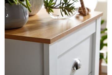 Seddik Sideboard 39 cm Rektangulär - Vit/Natur - Products - Förvaring - Förvaringsmöbler - Sideboard & skänk
