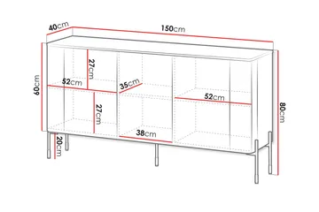 Sherie Skänk 150x40 cm - Beige - Products - Förvaring - Förvaringsmöbler - Sideboard & skänk