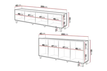 Strontian Möbelset För Vardagsrum Scandinavian Choice Black - Products - Förvaring - Förvaringsmöbler - Möbelset för vardagsrum