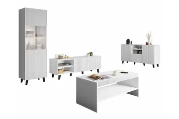 Strontian Möbelset För Vardagsrum Scandinavian Choice White - Products - Förvaring - Förvaringsmöbler - Möbelset för vardagsrum