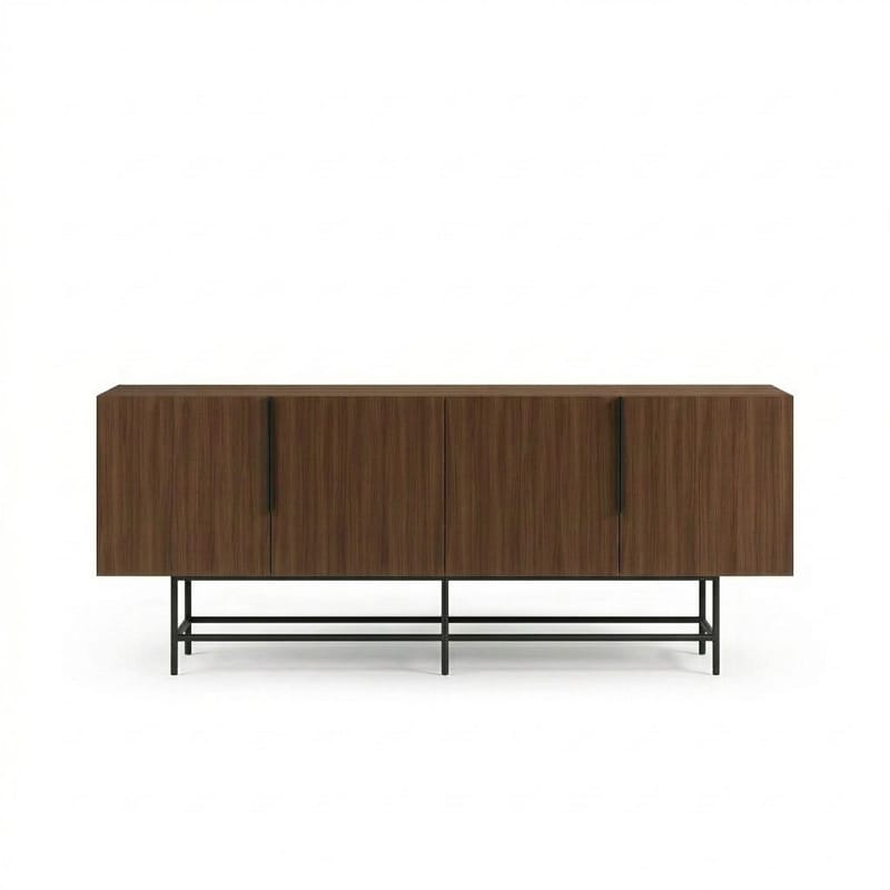 Truvia Konsol 200x77,9x40 cm - Milano Walnut och svart - Products - Förvaring - Förvaringsmöbler - Sideboard & skänk