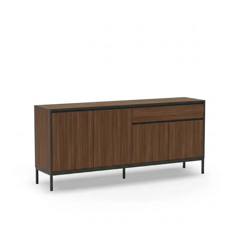 Velar Konsol 180x80x40 cm - Milano Walnut, Wood Black, Black - Products - Förvaring - Förvaringsmöbler - Sideboard & skänk