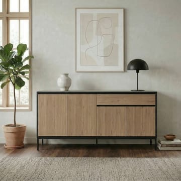 Velar Konsol 180x80x40 cm - Naturlig ek, Wood Black, svart - Products - Förvaring - Förvaringsmöbler - Sideboard & skänk