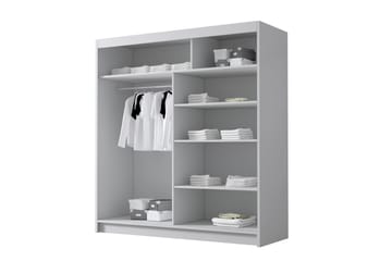 Chavez Garderob 180x215 cm - Svart/Vit - Products - Förvaring - Garderober & garderobssystem - Garderobsskåp