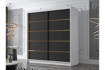 Chavez Garderob 180x215 cm - Svart/Vit - Products - Förvaring - Garderober & garderobssystem - Garderobsskåp