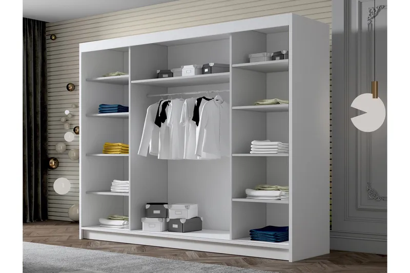 Cinerea Garderob 250x215 cm - Svart - Products - Förvaring - Garderober & garderobssystem - Garderobsskåp