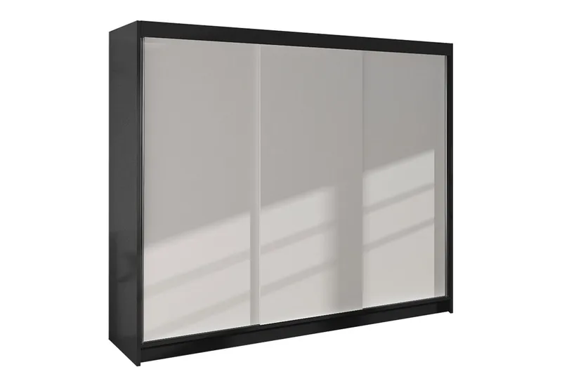 Cyria Garderob 200x215 cm - Vit/Svart - Products - Förvaring - Garderober & garderobssystem - Garderobsskåp