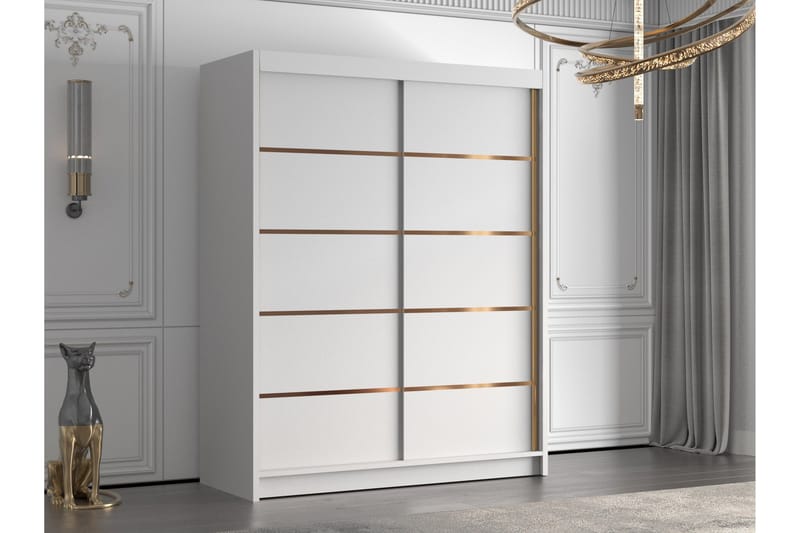 Emet Garderob 150x200 cm - Vit - Products - Förvaring - Garderober & garderobssystem - Garderobsskåp