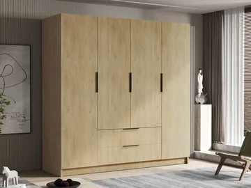 Kelros Garderob 200x216 cm - Brun - Products - Förvaring - Garderober & garderobssystem - Garderobsskåp