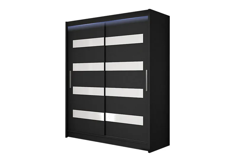 Leila Garderob 150x200 cm, Svart